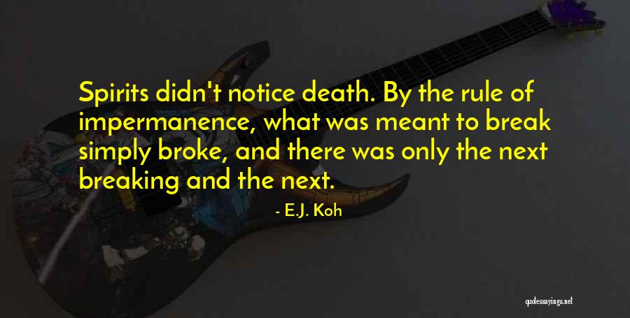 Someone Breaking Your Spirit Quotes By E.J. Koh
