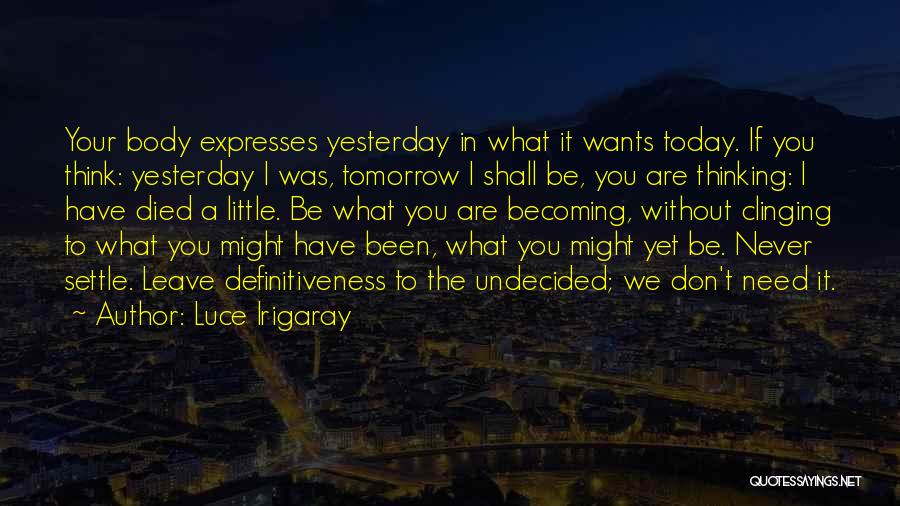 Someone Died Inspirational Quotes By Luce Irigaray