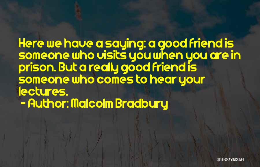 Someone In Prison Quotes By Malcolm Bradbury