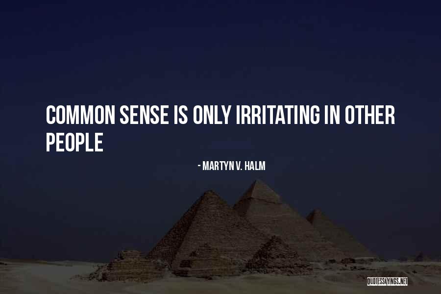 Someone Irritating You Quotes By Martyn V. Halm