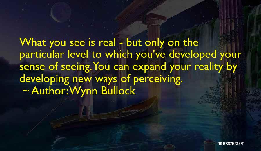 Someone Seeing The Real You Quotes By Wynn Bullock