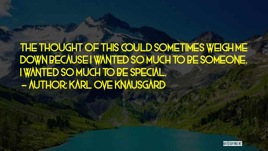 Someone So Special Quotes By Karl Ove Knausgard