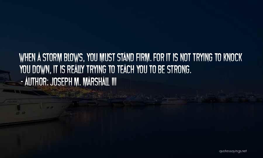 Someone Trying To Knock You Down Quotes By Joseph M. Marshall III