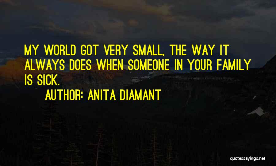 Someone Very Sick Quotes By Anita Diamant