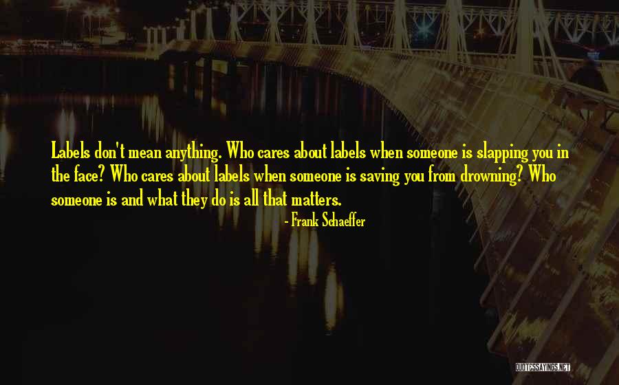 Someone Who Cares About You Quotes By Frank Schaeffer