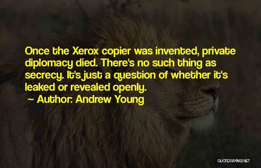 Someone Who Has Died Young Quotes By Andrew Young