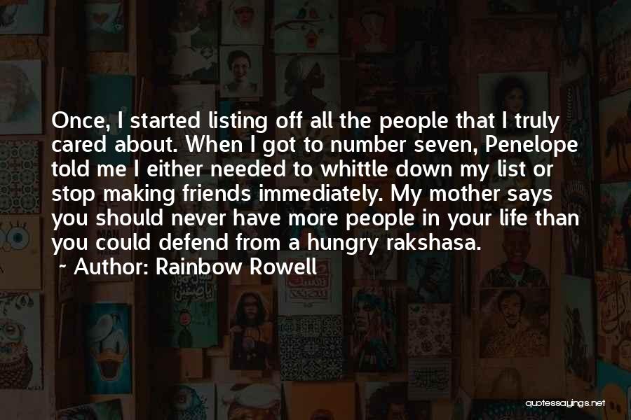 Someone Who Never Cared Quotes By Rainbow Rowell