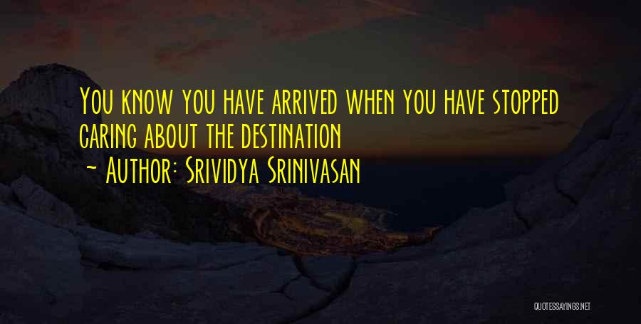Someone Who Stopped Caring Quotes By Srividya Srinivasan