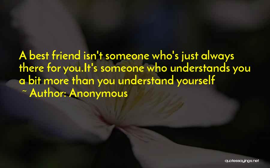 Someone Who Understands You Quotes By Anonymous