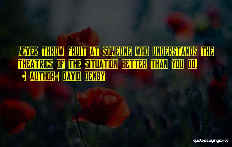 Someone Who Understands You Quotes By David Denby