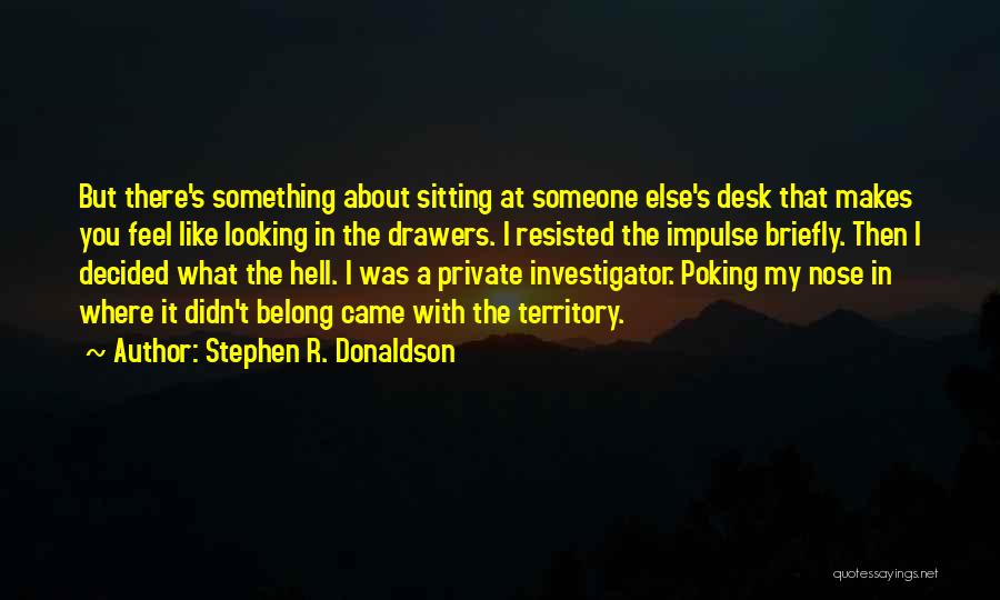 Someone Who You Like Quotes By Stephen R. Donaldson
