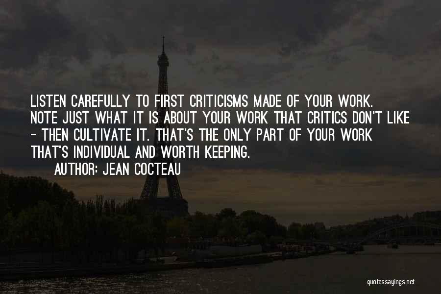 Someone Worth Keeping Quotes By Jean Cocteau