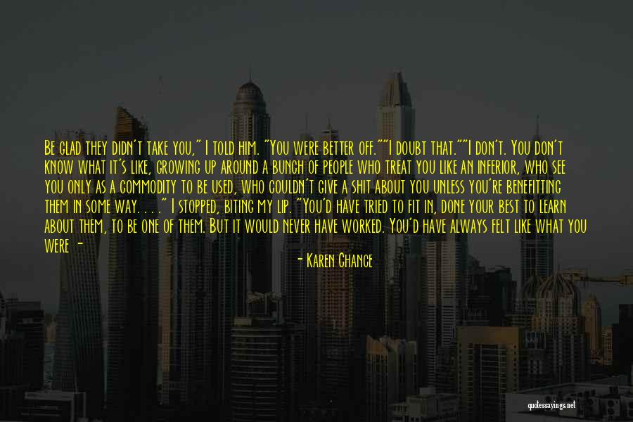 Someone You Used To Know Quotes By Karen Chance Someone You Used To Know Quotes By Karen Chance