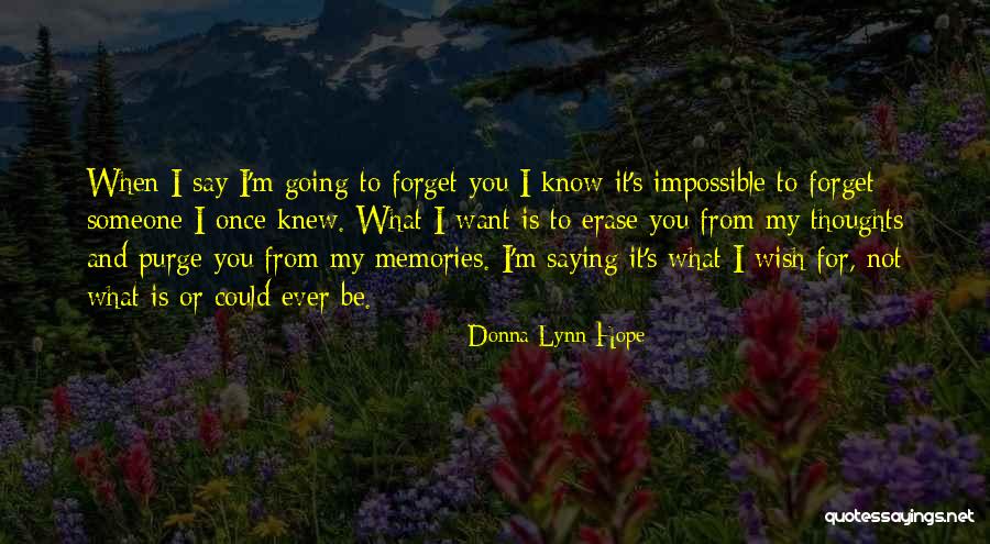 Someone You Want To Forget Quotes By Donna Lynn Hope Someone You Want To Forget Quotes By Donna Lynn Hope