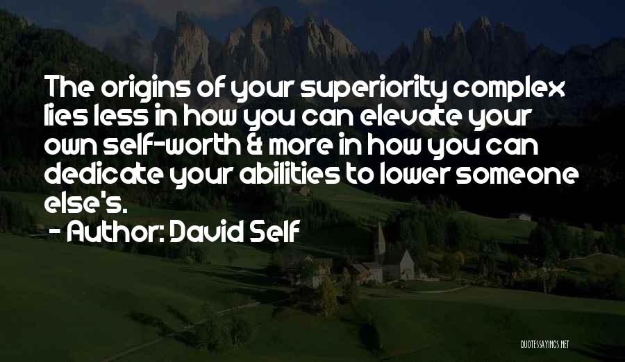 Someone's Worth Quotes By David Self