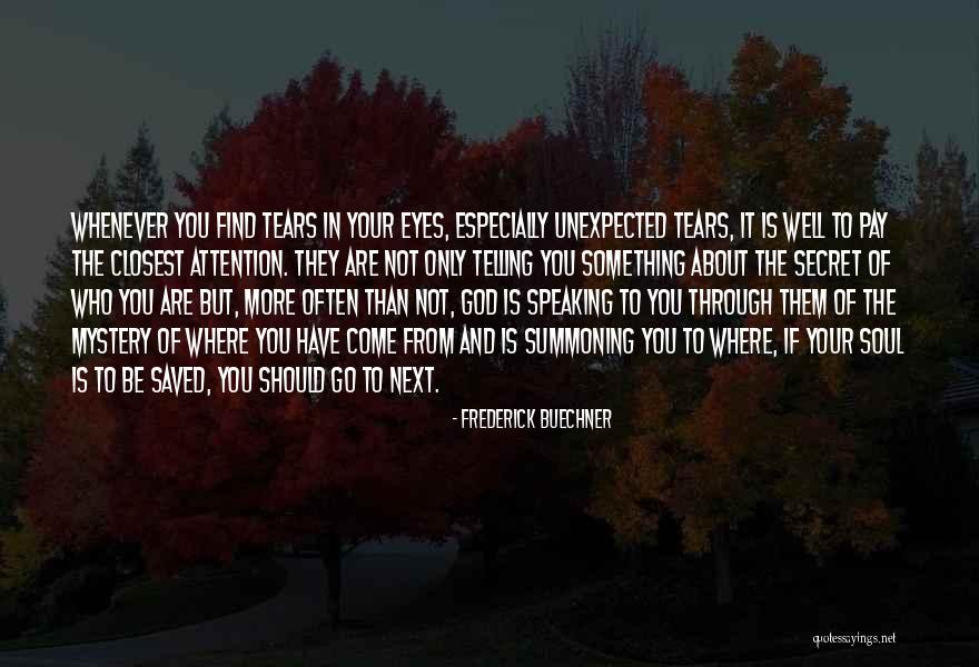 Something About Your Eyes Quotes By Frederick Buechner