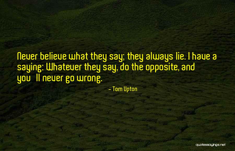 Something Always Goes Wrong Quotes By Tom Upton