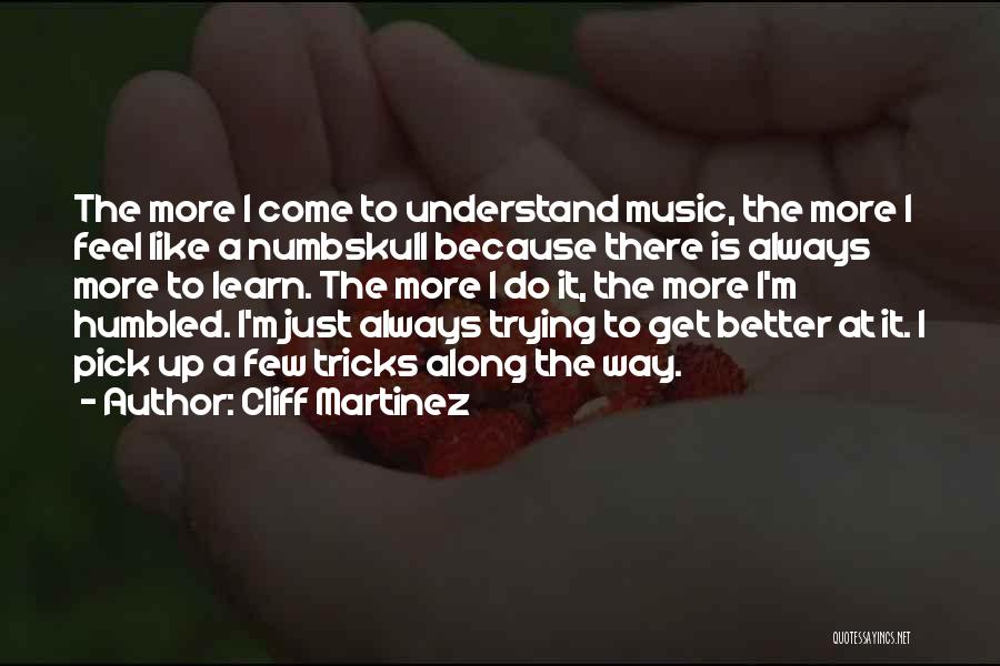Something Better Will Come Along Quotes By Cliff Martinez