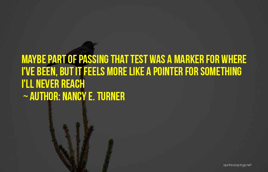 Something For Something Quotes By Nancy E. Turner