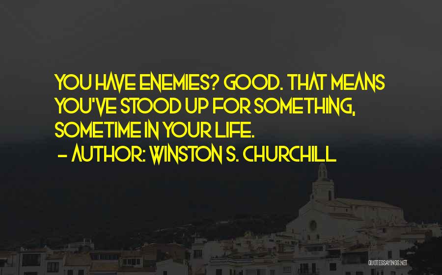 Something Good In Your Life Quotes By Winston S. Churchill