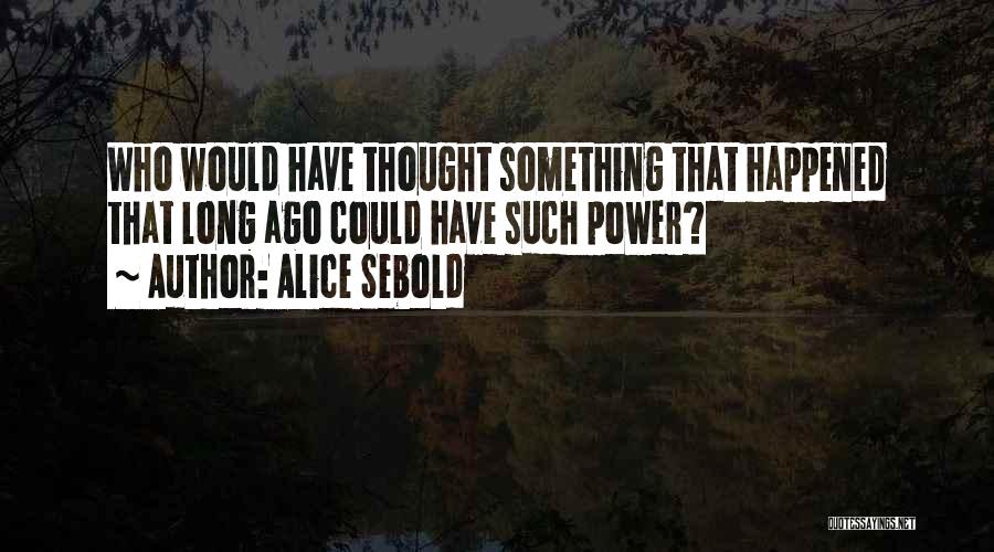 Something Happened Quotes By Alice Sebold