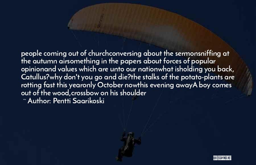 Something Holding You Back Quotes By Pentti Saarikoski