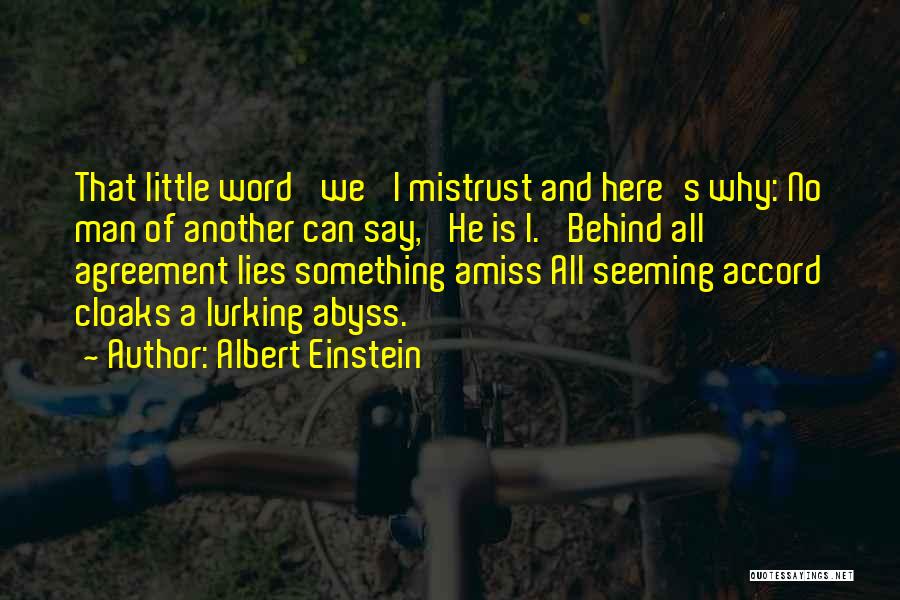 Something Is Amiss Quotes By Albert Einstein