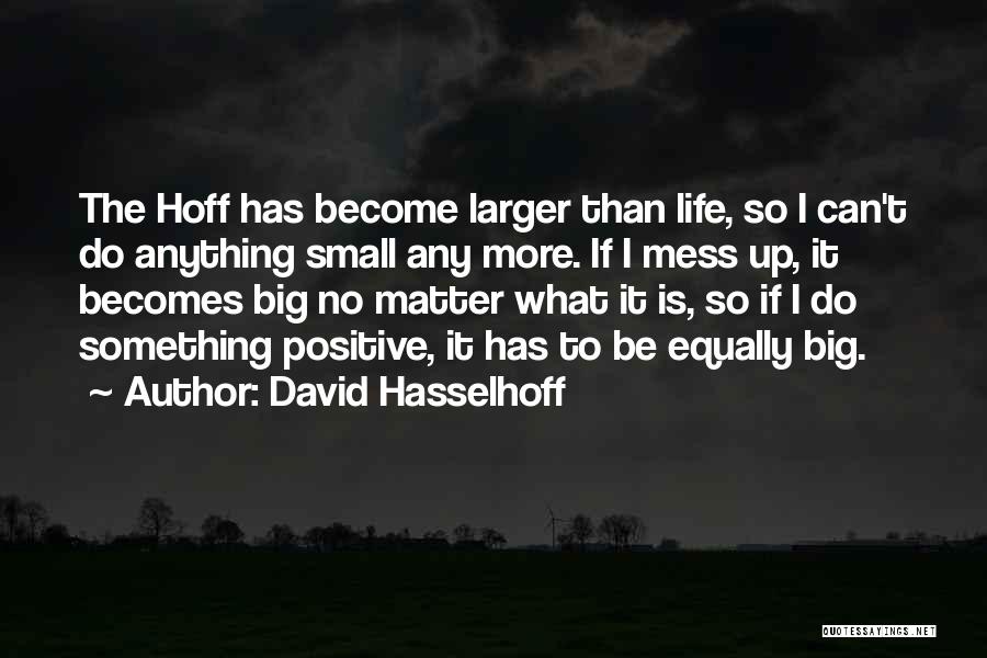 Something More To Life Quotes By David Hasselhoff
