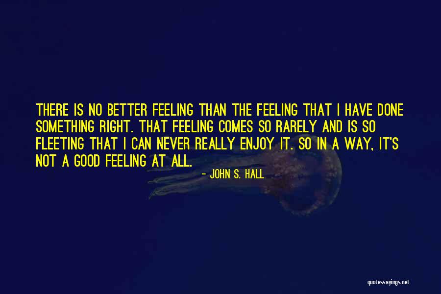 Something Not Feeling Right Quotes By John S. Hall