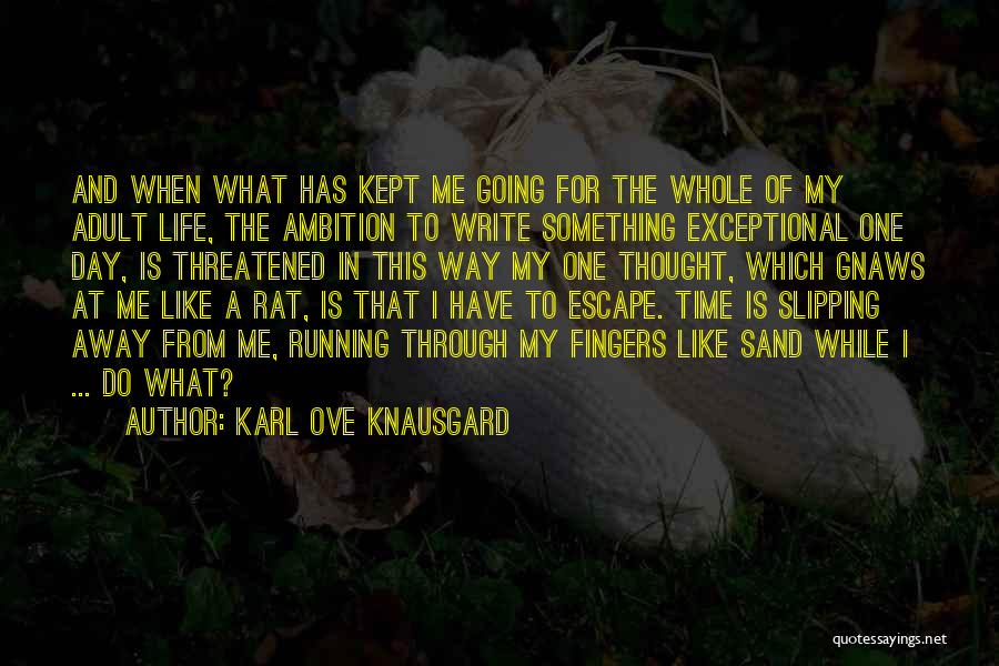 Something Slipping Away Quotes By Karl Ove Knausgard