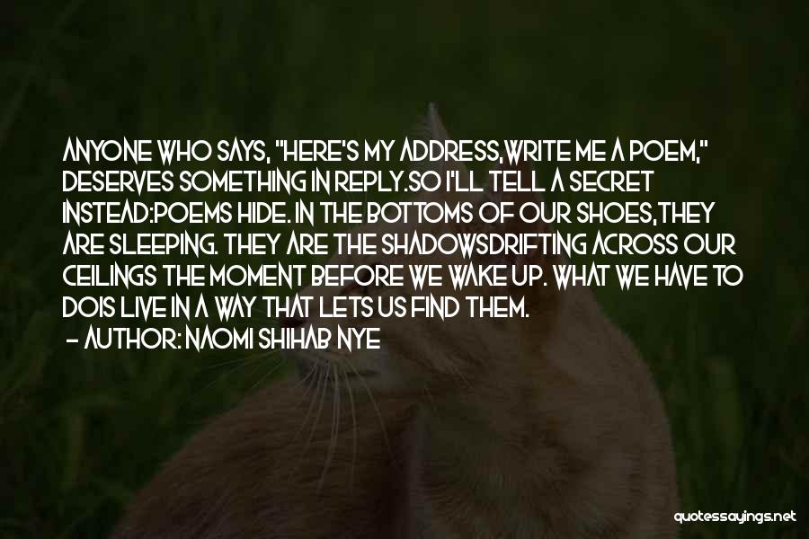 Something To Hide Quotes By Naomi Shihab Nye