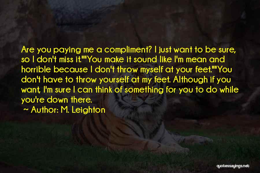Something You Miss Quotes By M. Leighton