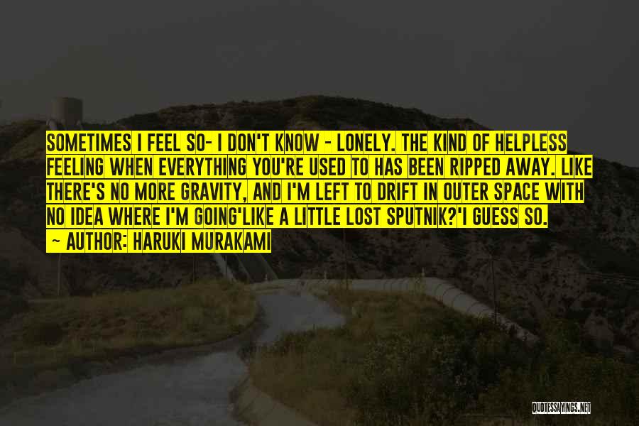 Sometimes I Feel Lost Quotes By Haruki Murakami