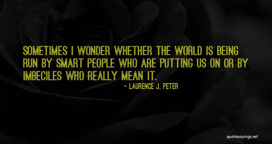 Sometimes I Really Wonder Quotes By Laurence J. Peter Sometimes I Really Wonder Quotes By Laurence J. Peter