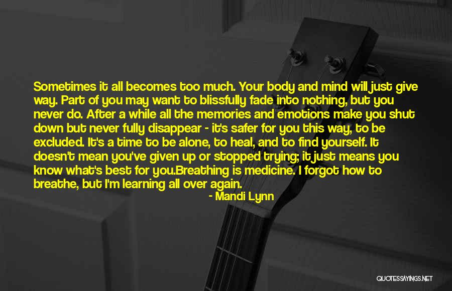 Sometimes I Shut Down Quotes By Mandi Lynn Sometimes I Shut Down Quotes By Mandi Lynn