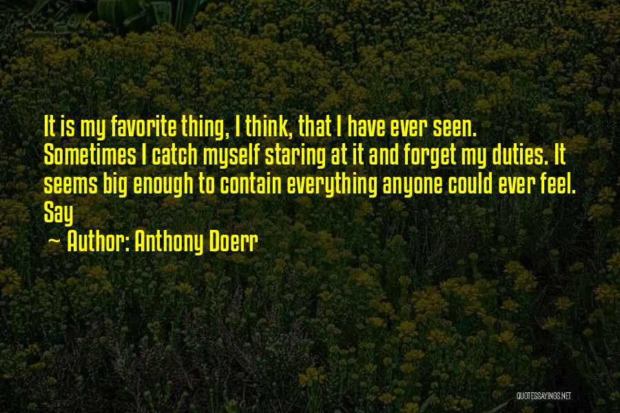 Sometimes I Think To Myself Quotes By Anthony Doerr