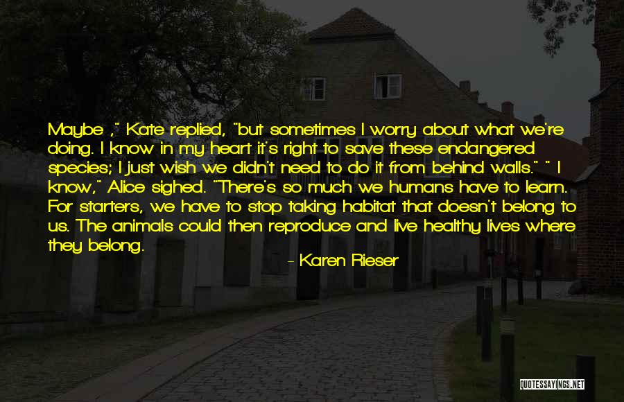 Sometimes I Wish I Could Quotes By Karen Rieser