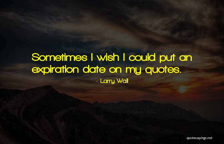 Sometimes I Wish I Could Quotes By Larry Wall