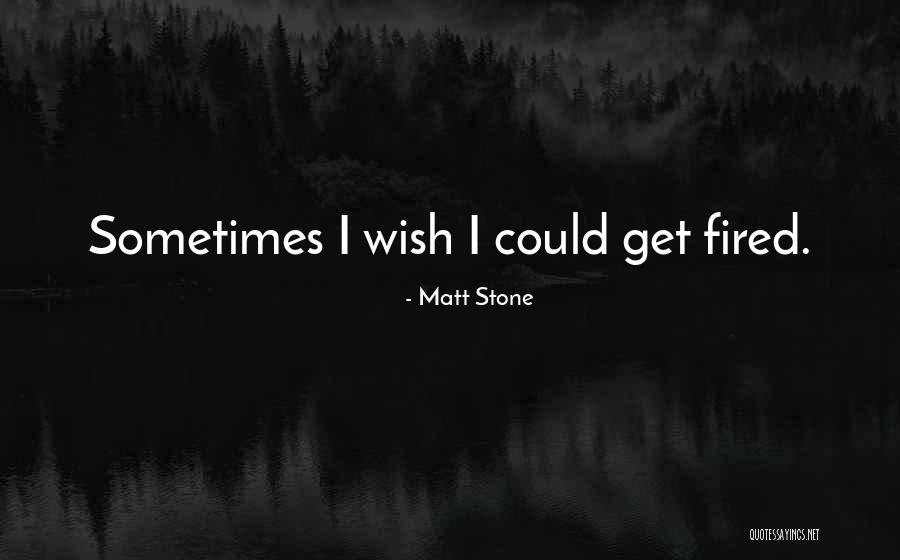 Sometimes I Wish I Could Quotes By Matt Stone