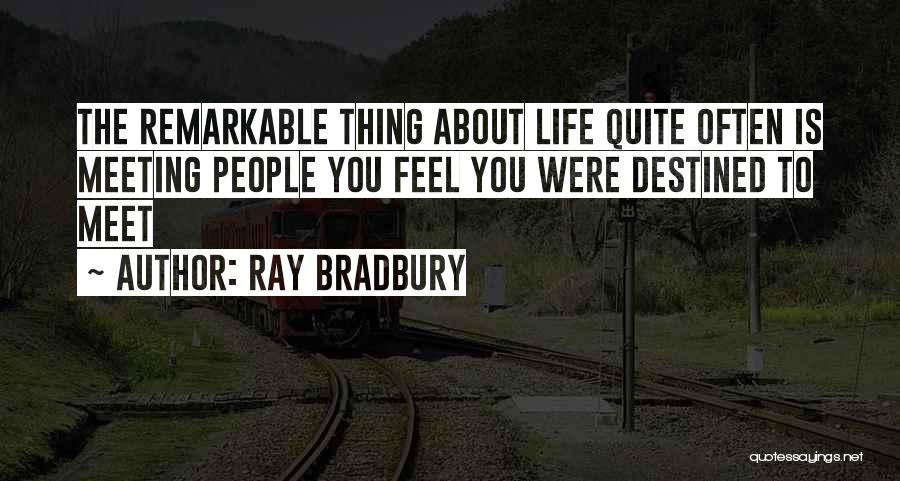 Sometimes In Life You Meet Someone Quotes By Ray Bradbury