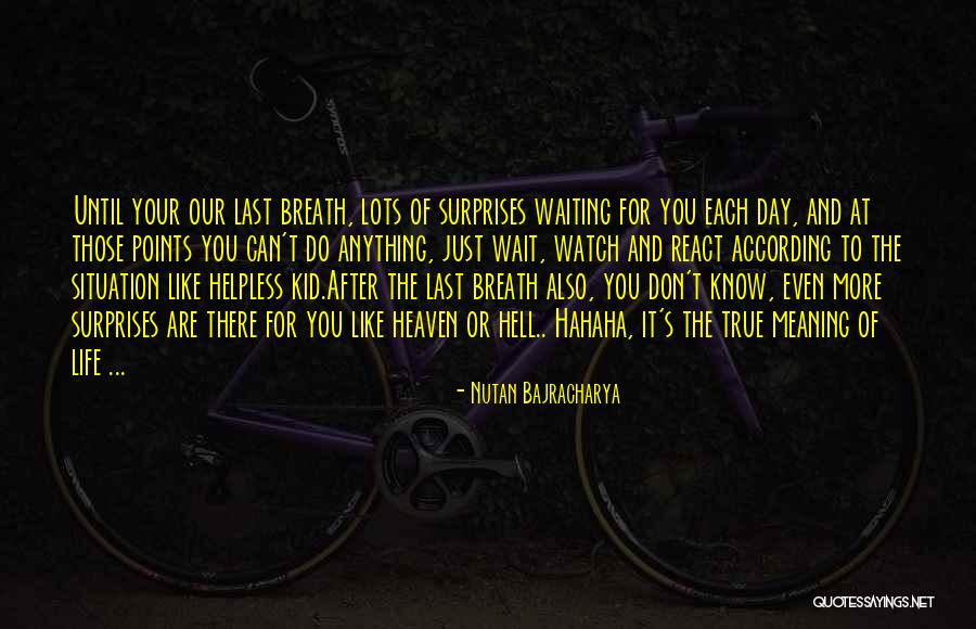 Sometimes Life Surprises You Quotes By Nutan Bajracharya