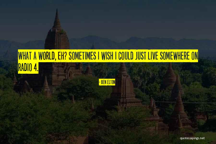 Sometimes Somewhere Quotes By Ben Elton