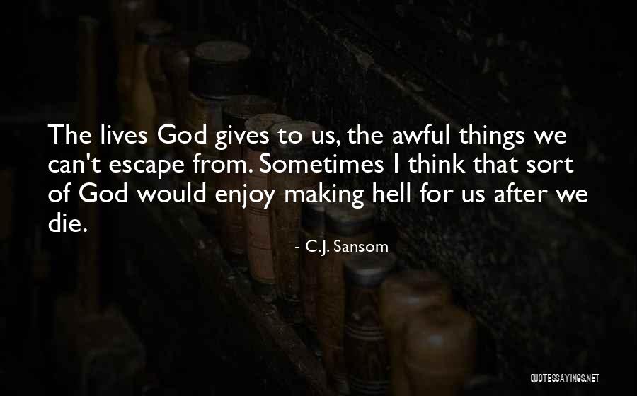 Sometimes The Best Things In Life Are Unplanned Quotes By C.J. Sansom