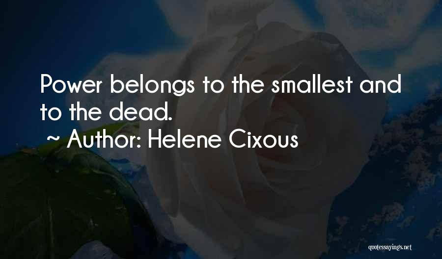 Sometimes The Smallest Things Quotes By Helene Cixous