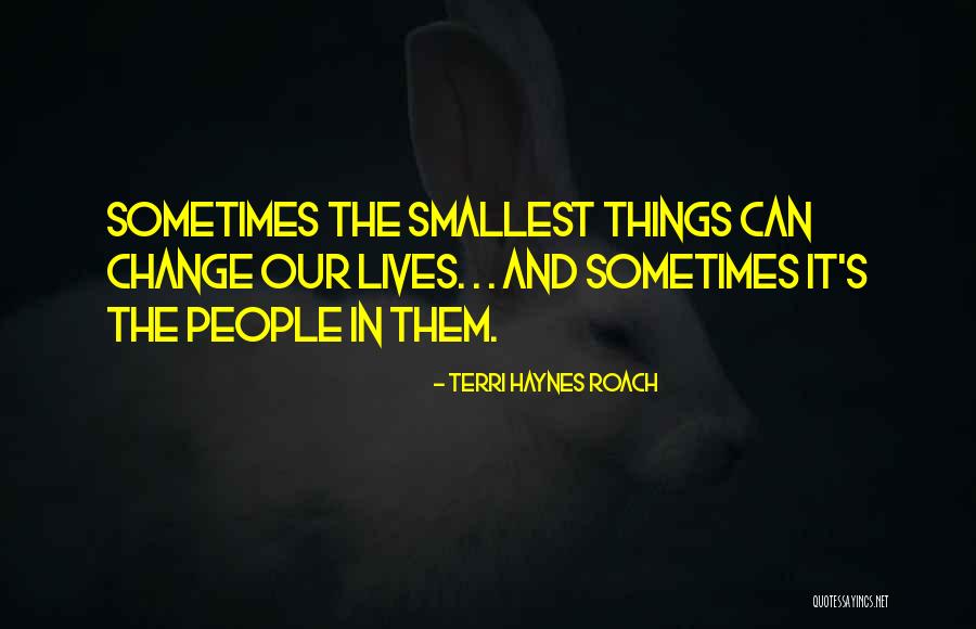 Sometimes The Smallest Things Quotes By Terri Haynes Roach