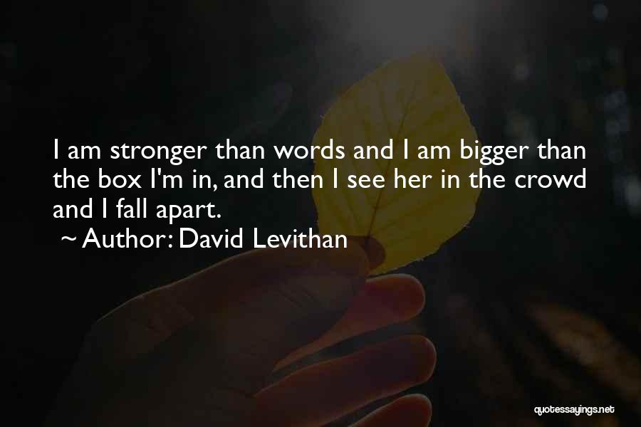 Sometimes Things Fall Apart Quotes By David Levithan