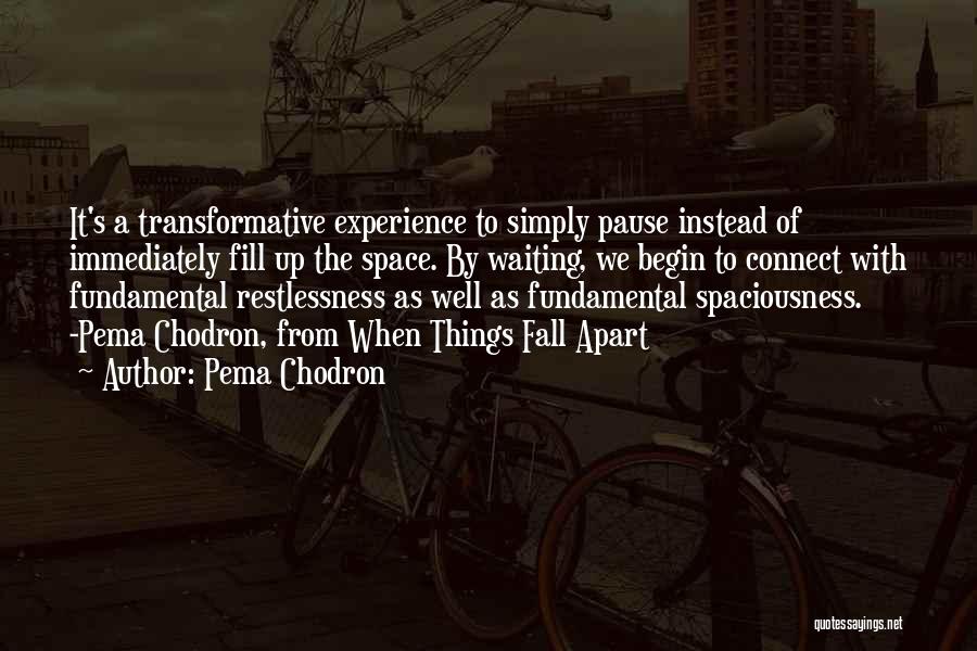 Sometimes Things Fall Apart Quotes By Pema Chodron