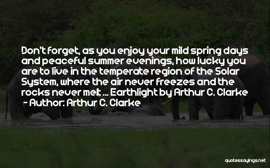 Sometimes We Forget How Lucky We Are Quotes By Arthur C. Clarke