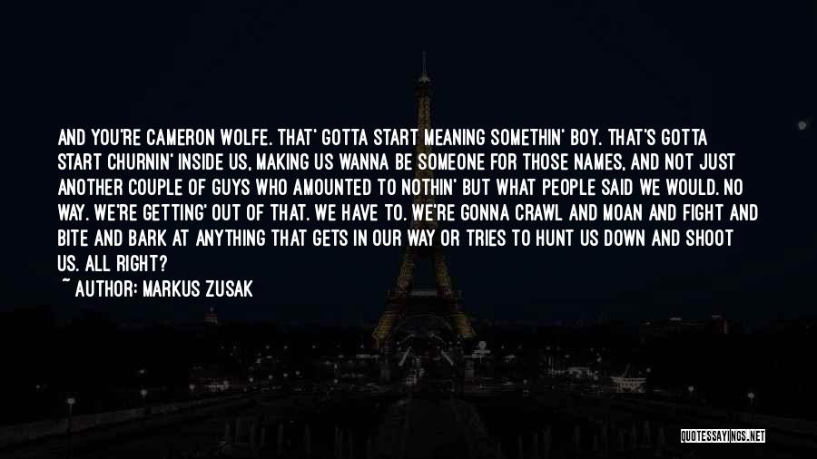 Sometimes You Gotta Fight Quotes By Markus Zusak