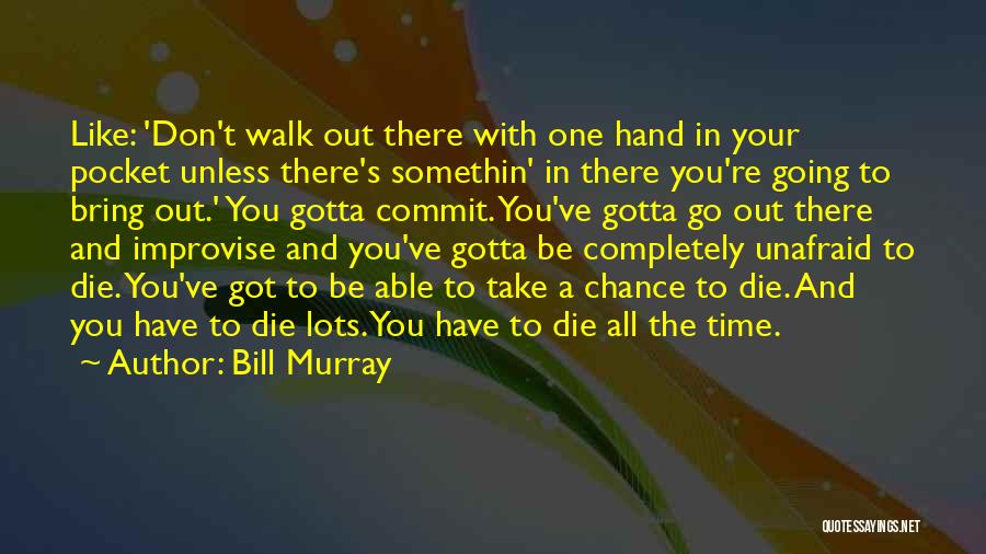 Sometimes You Gotta Take Chance Quotes By Bill Murray